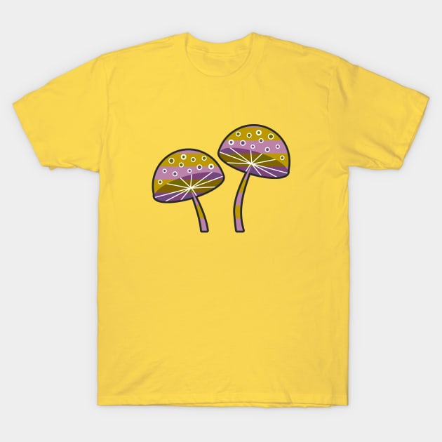 Romantic mushrooms T-Shirt by CocoDes